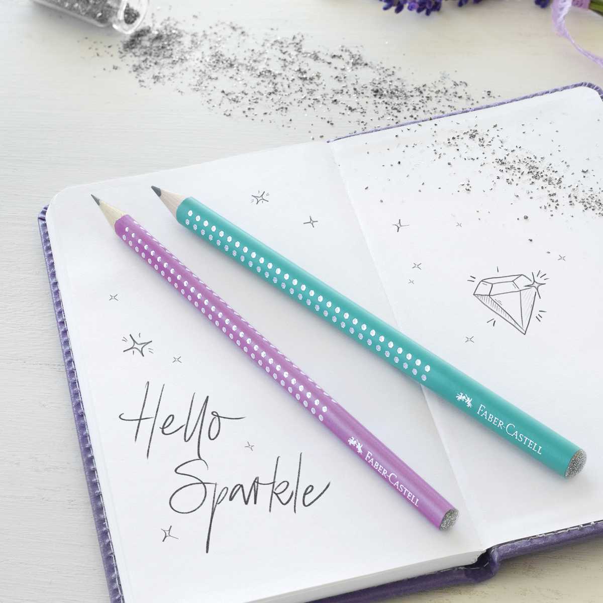 FABER CASTELL Bleistift Grip Sparkle Jumbo pearl pink