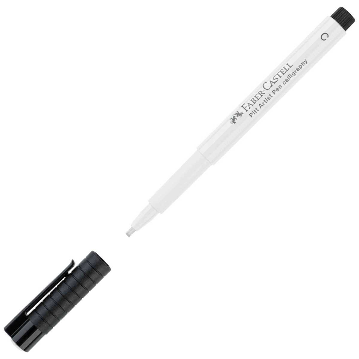 FABER CASTELL Tuschestift PITT ARTIST PEN Calligraphy C weiss Farbe: 101