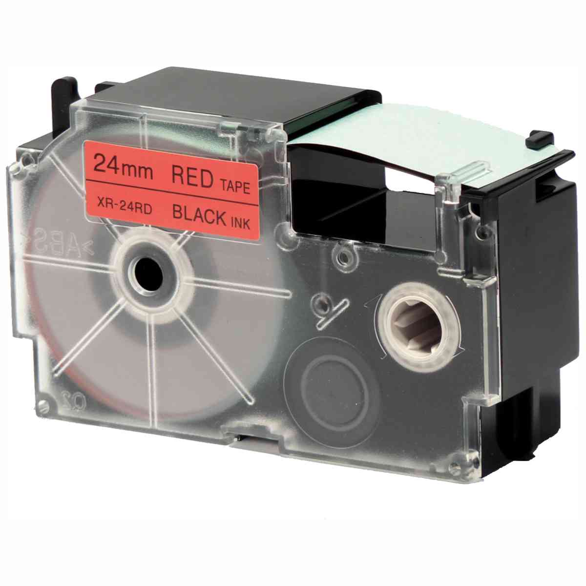 CASIO Schriftbandkassette XR-24RD1 24mm schwarz auf rot