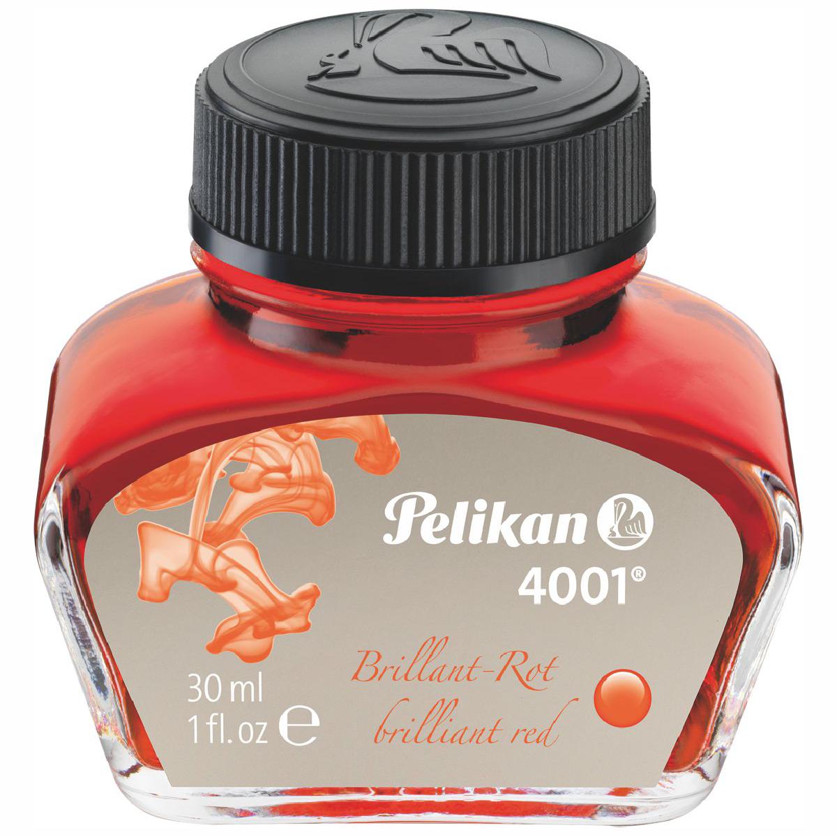 PELIKAN Tinte 4001 im Glas brilliant-rot 30ml