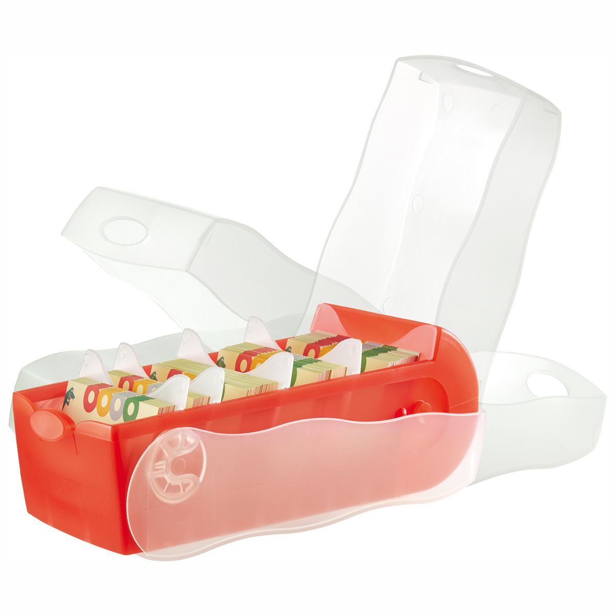 HAN Karteibox Croco A8 998-617 rot-transluzent
