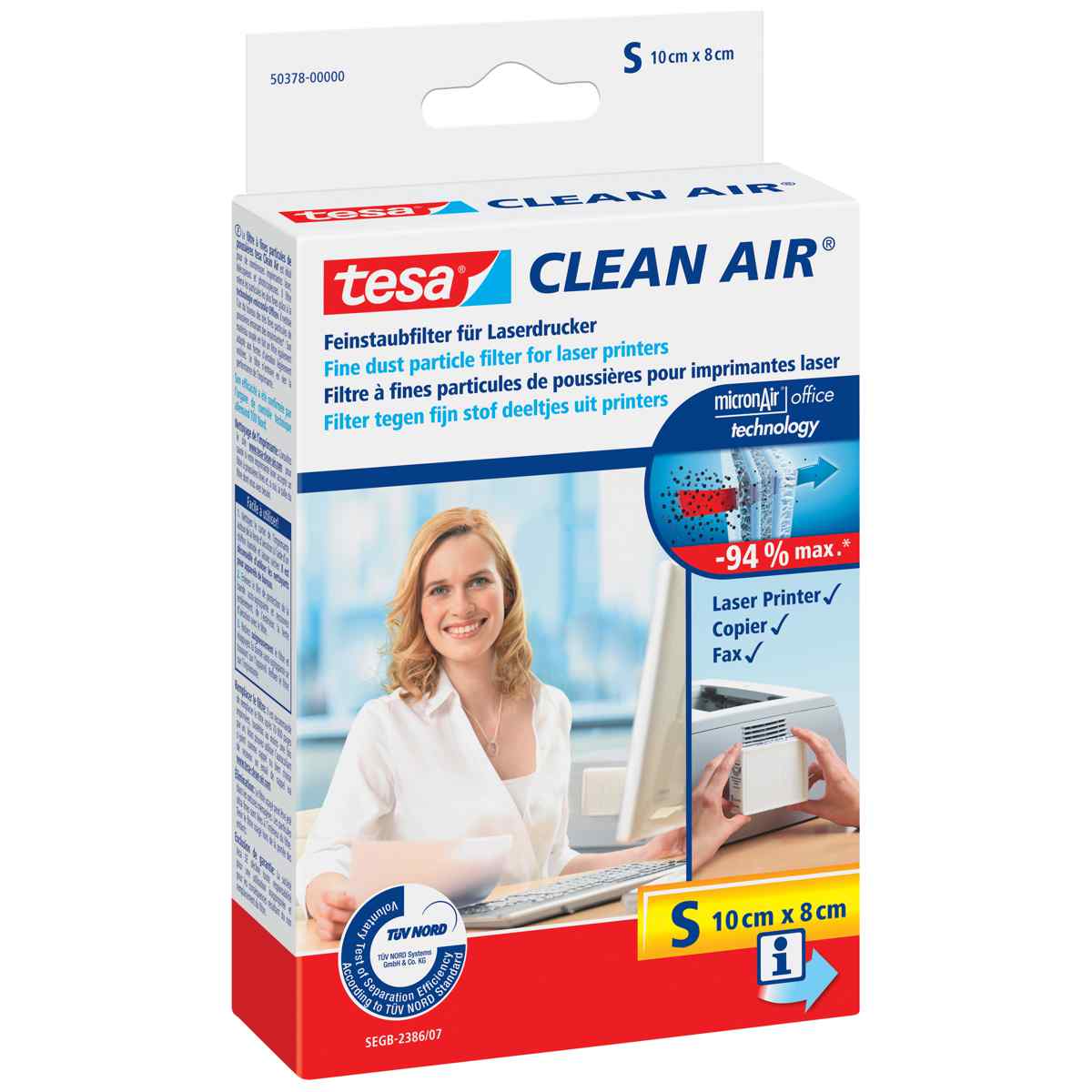 TESA Clean Air S Feinstaubfilter für Laserdruck
