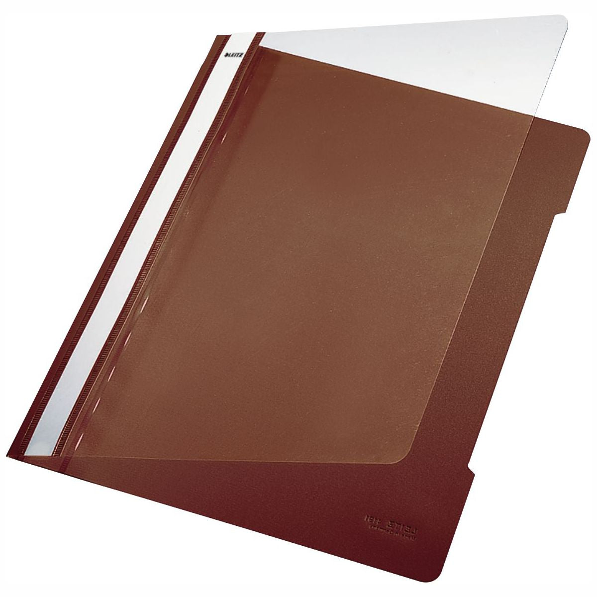 LEITZ Schnellhefter 4191 A4 PVC braun mit transparentem Vorderdeckel