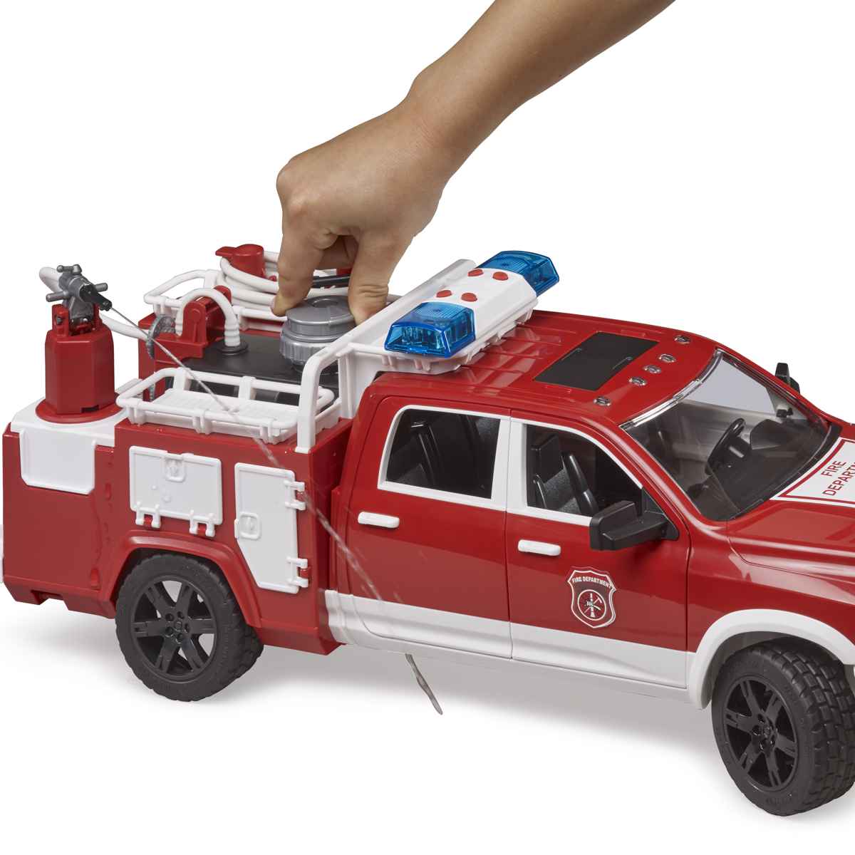 BRUDER 02544 RAM 2500 Feuerwehreinsatzwagen mit Light + Sound Modul