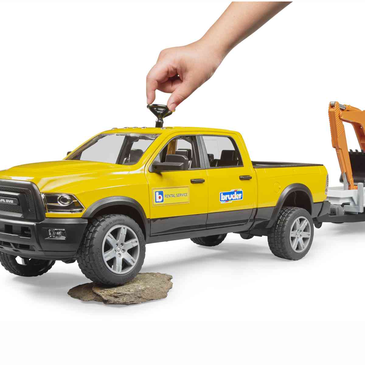 BRUDER 02546 RAM Rental mit Minibagger