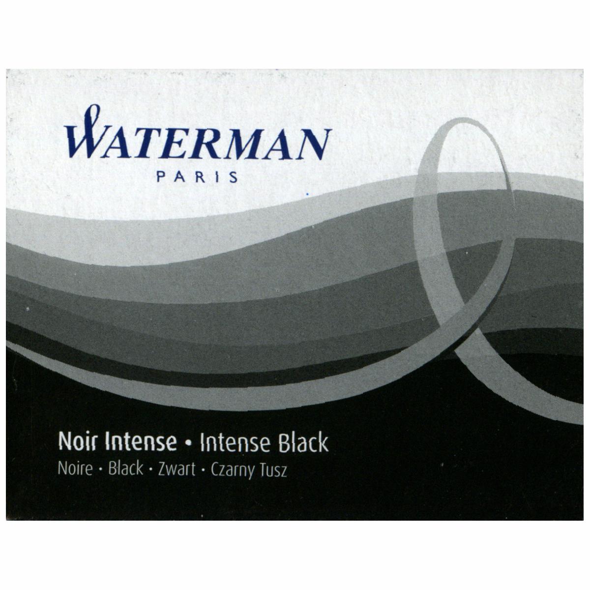 WATERMAN Tintenpatrone Standard Intense Black (schwarz) 8 Stück