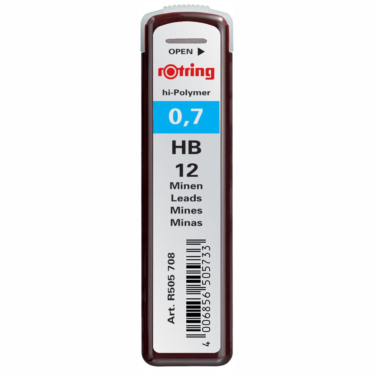 ROTRING Druckbleistiftmine 0,7mm HB 12 Stück (R505708)