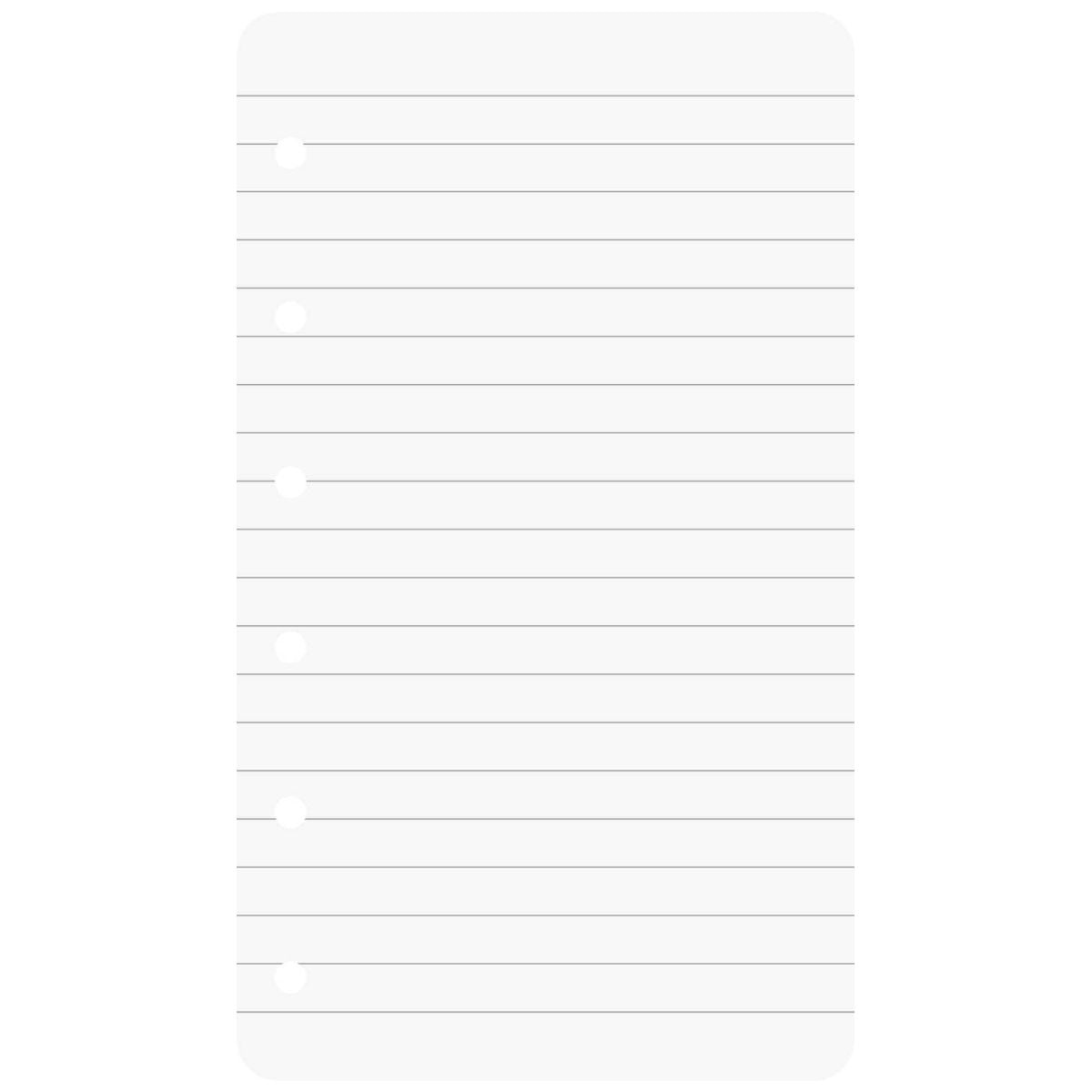 BRUNNEN Ringbuch Einlage 10-66001 01 A7 74 x 127 mm liniert 50 Blatt