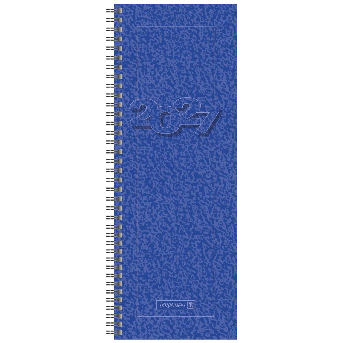 BRUNNEN Vormerkbuch mit Spirale Mod. 783 2027 | 108×297 mm blau 2 Seiten = 1 Woche