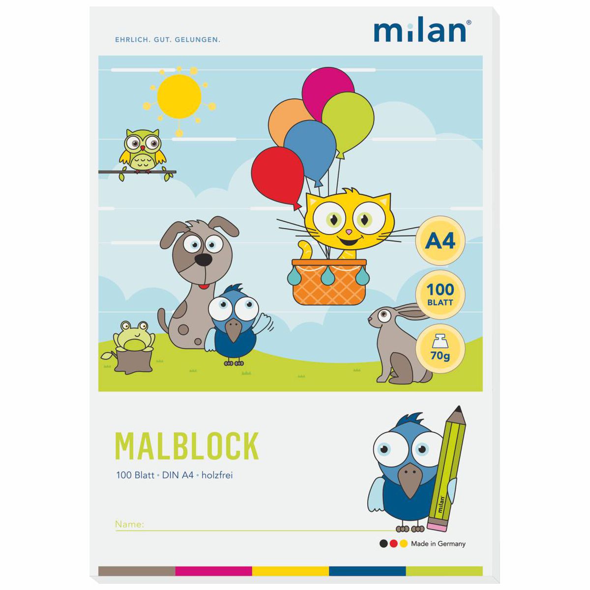 MILAN Malblock 566 A4 70g 100 Blatt