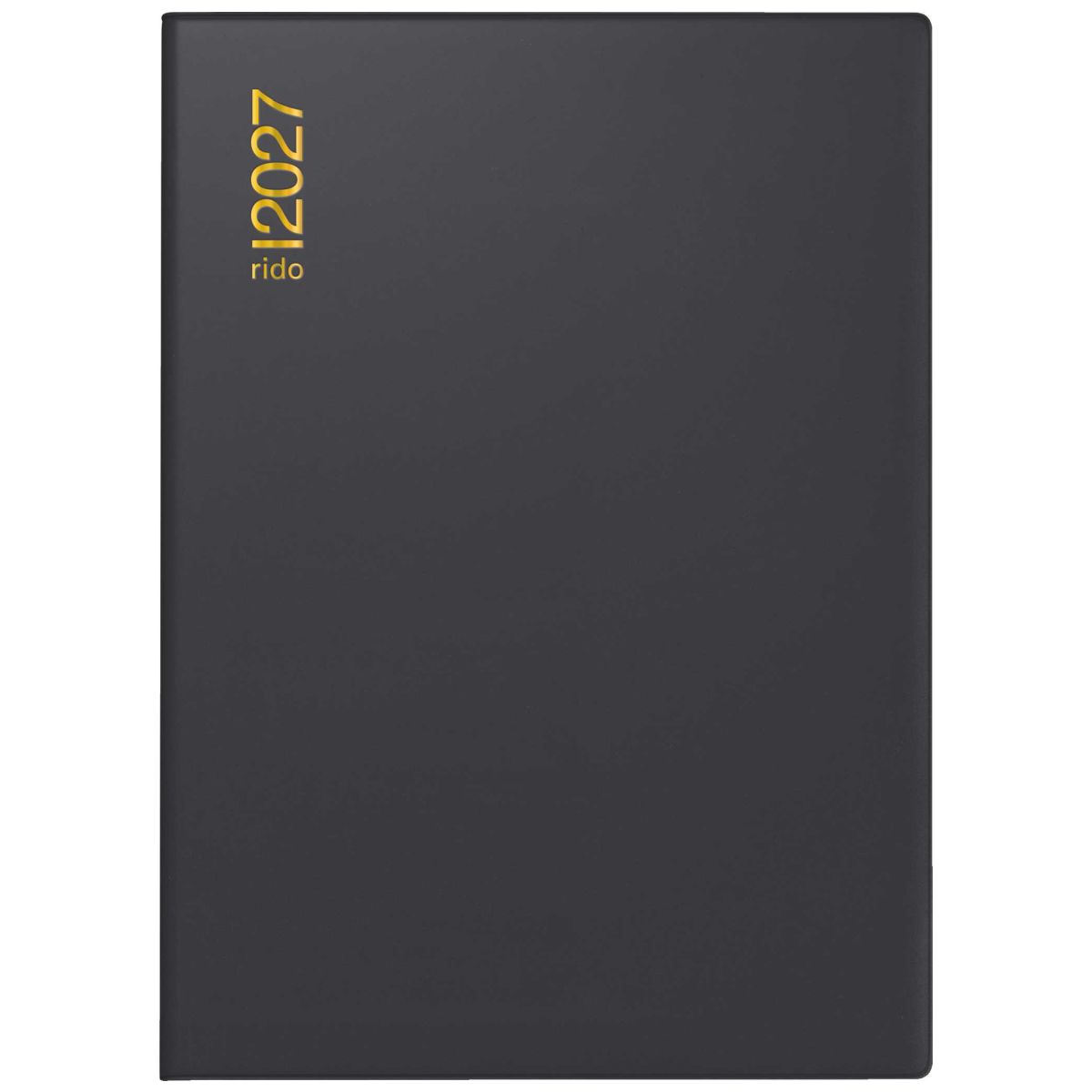 RIDO Taschenkalender 2027 Perfect 10x14cm schwarz 1 Woche = 2 Seiten