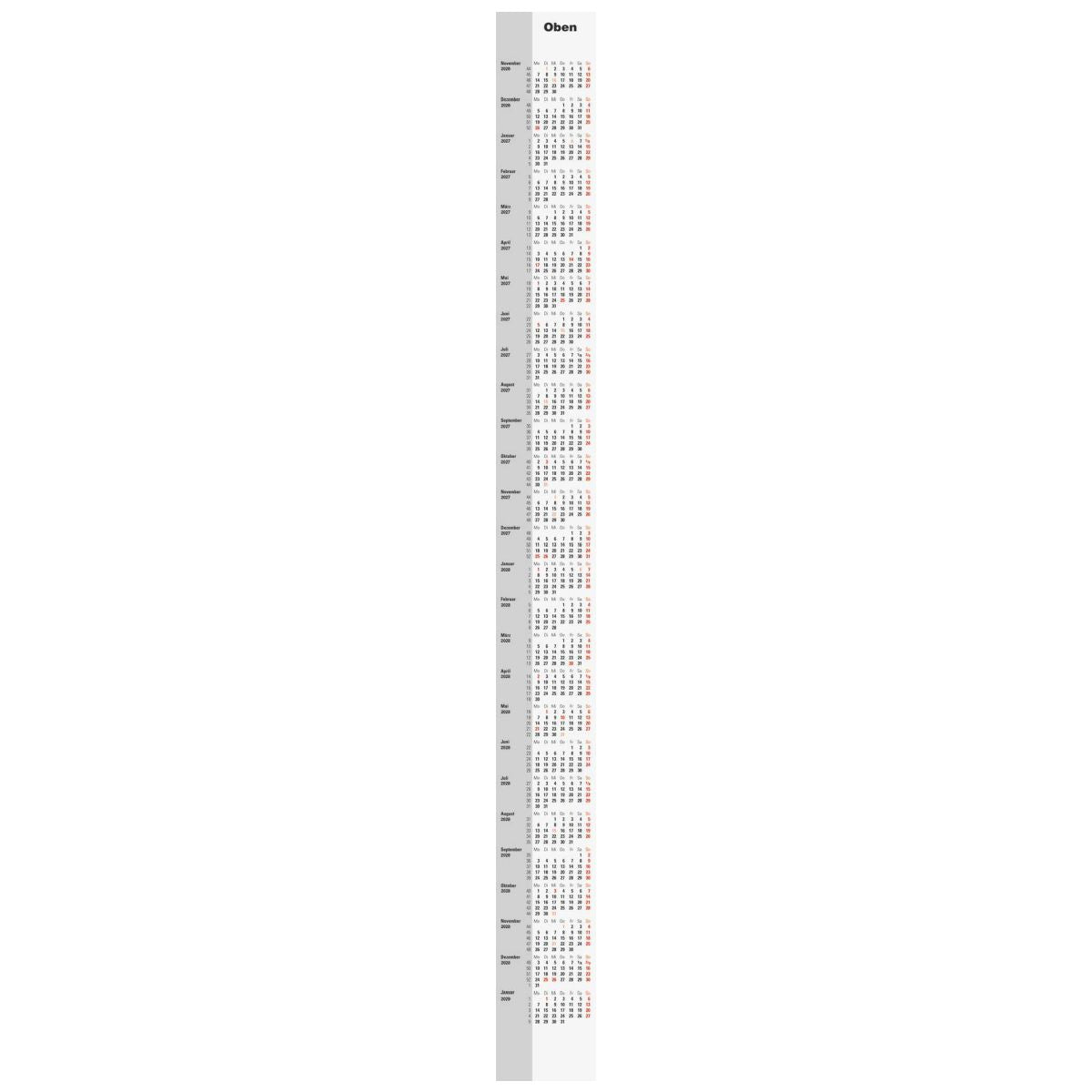 RIDO 3-Monats-Tischkalender Einlagen 2027 / 2028 Ersatzkalender für 7038000