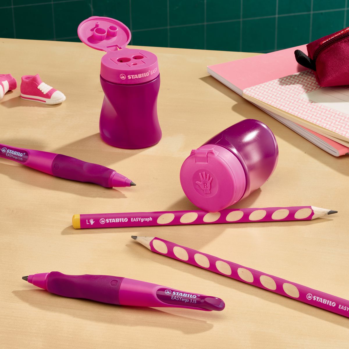 STABILO Druckbleistift EASYergo R 3,15mm pink / lila + Spitzer