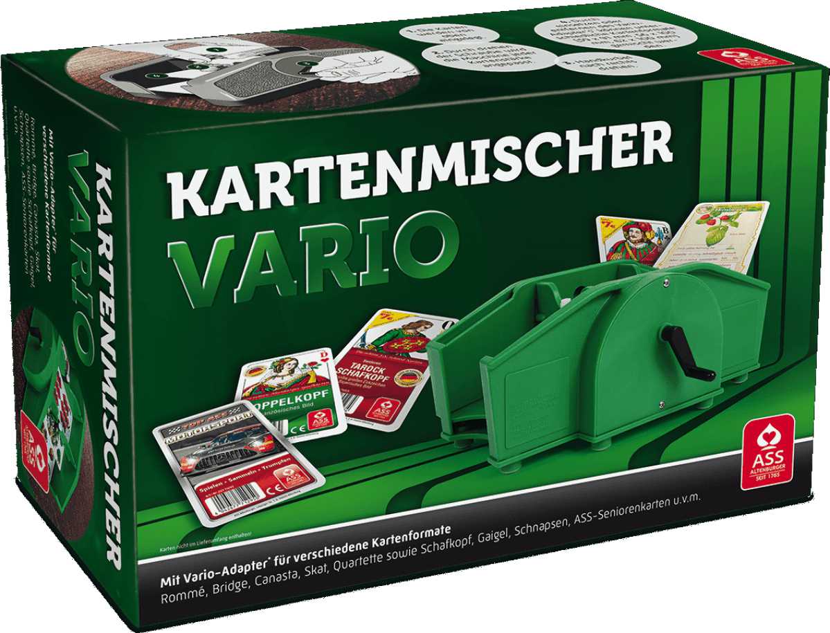 ASS Kartenmischmaschine Kartenmischer VARIO grün für alle Kartenformate