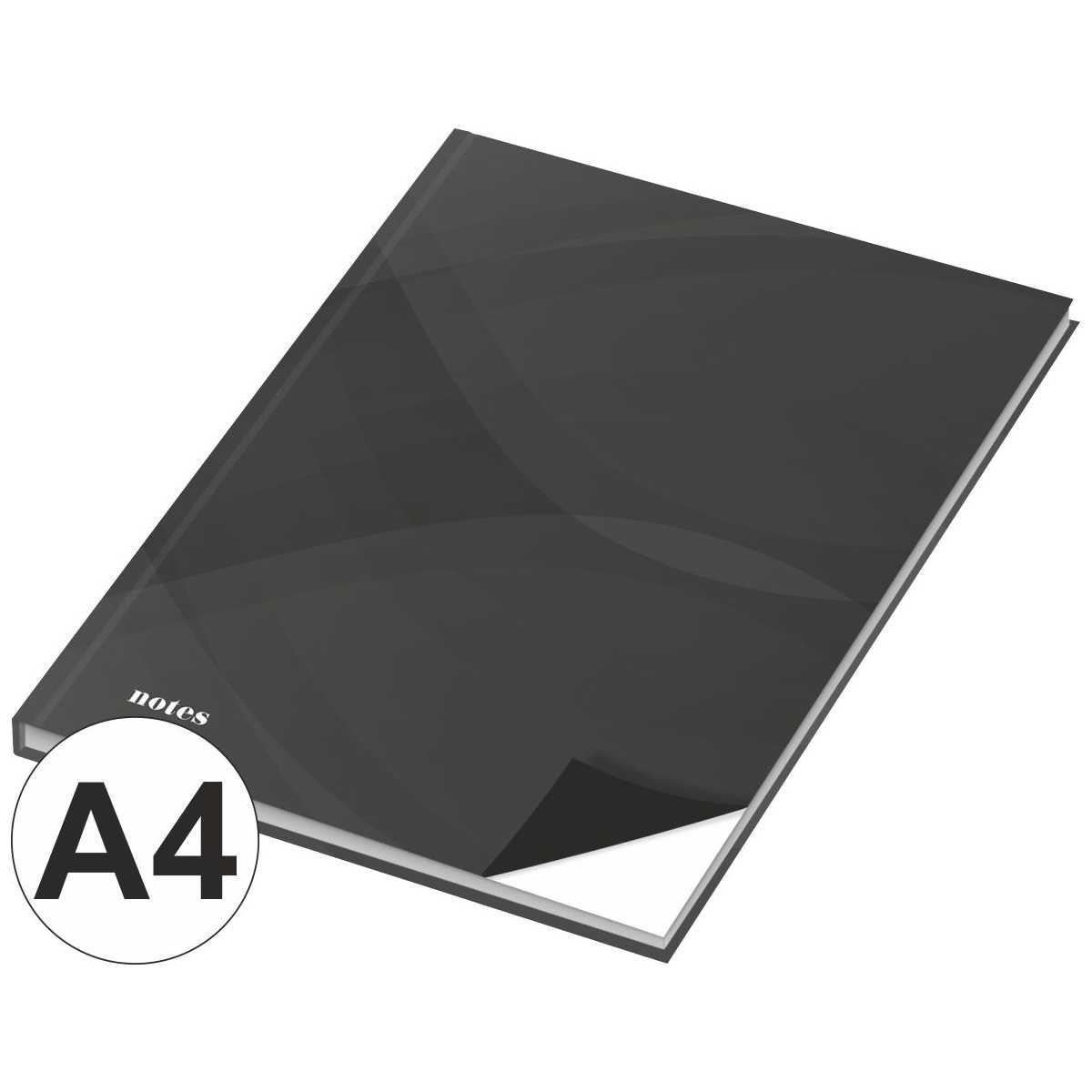RNK Kladde A4 96 Blatt "notes carbon black" blanko