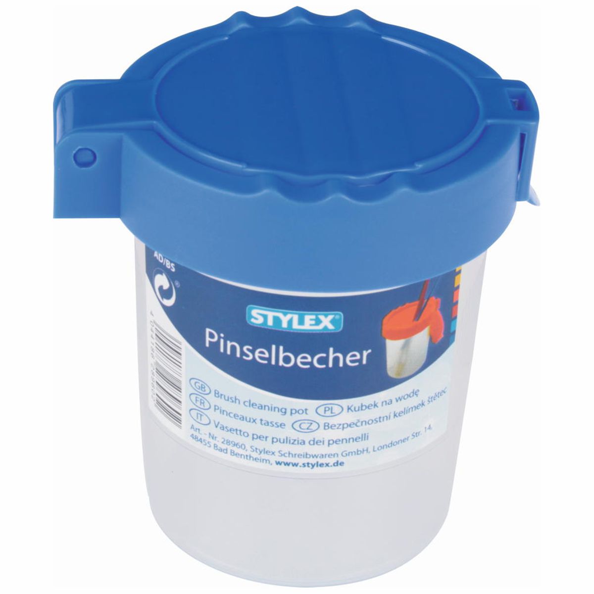 STYLEX Pinselbecher Wasserbox farbig sortiert