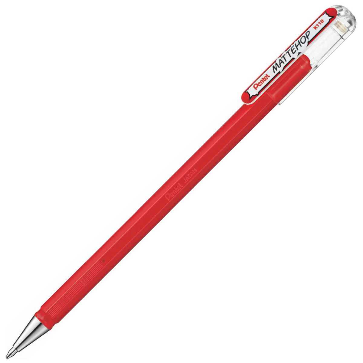 PENTEL Gel-Tintenroller K110 Mattehop 0,5mm rot