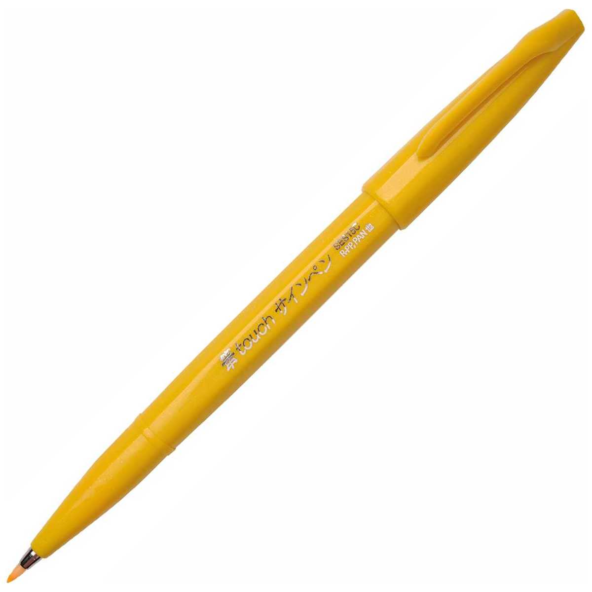 PENTEL Faserschreiber Sign Pen Brush 0,2 - 2,0mm gelb