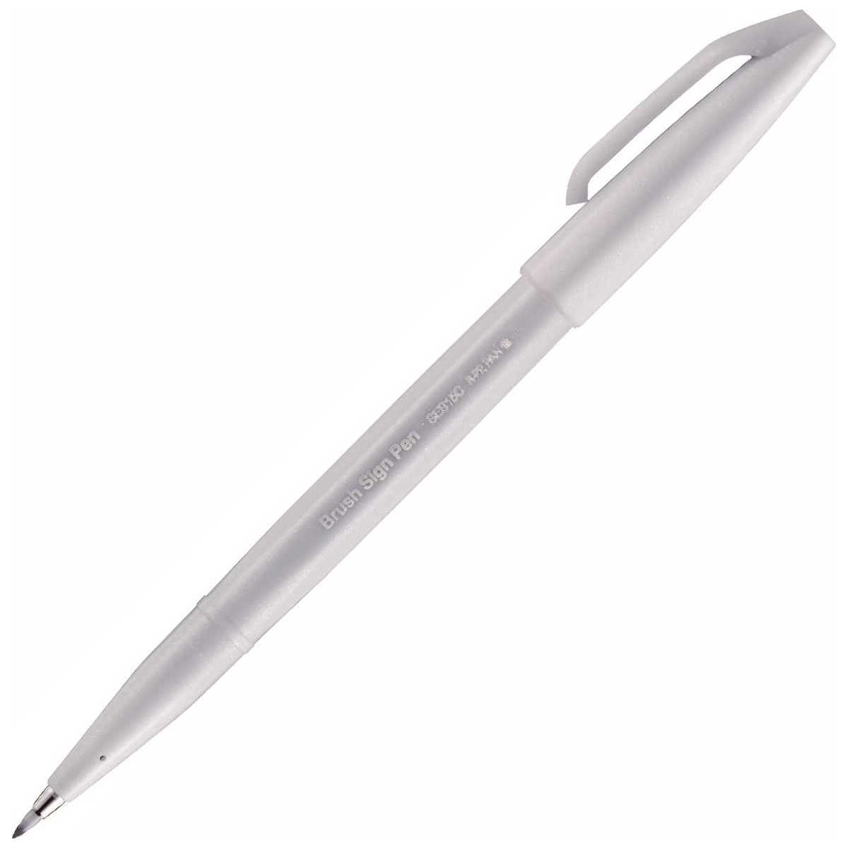 PENTEL Faserschreiber Sign Pen Brush 0,2 - 2,0mm hellgrau