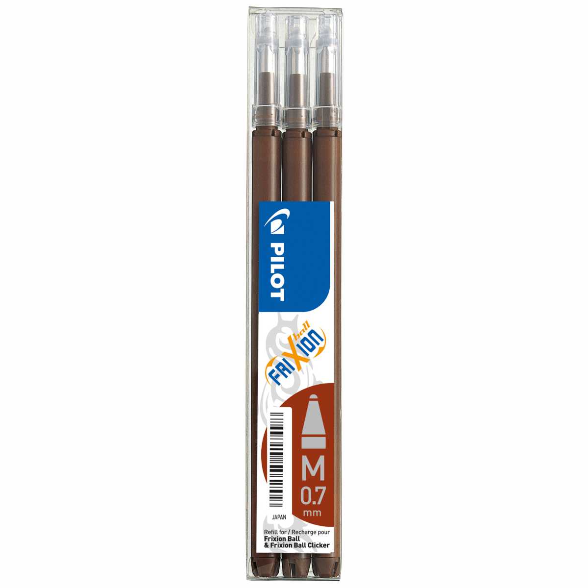PILOT FriXion Ball Ersatzmine 0,7mm braun 3 Stück