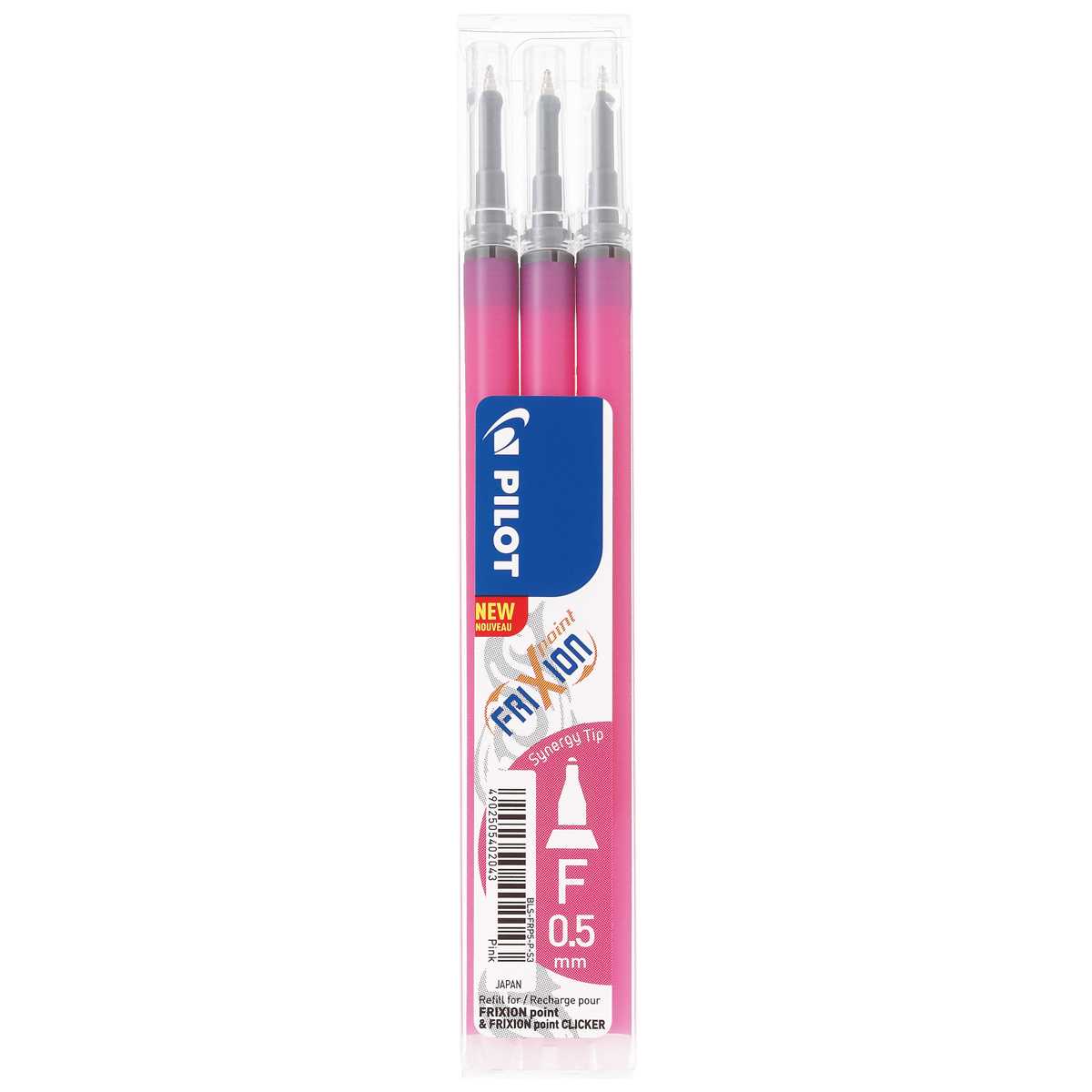 PILOT FriXion Needle Point Ersatzmine 0,5mm pink 3 Stück