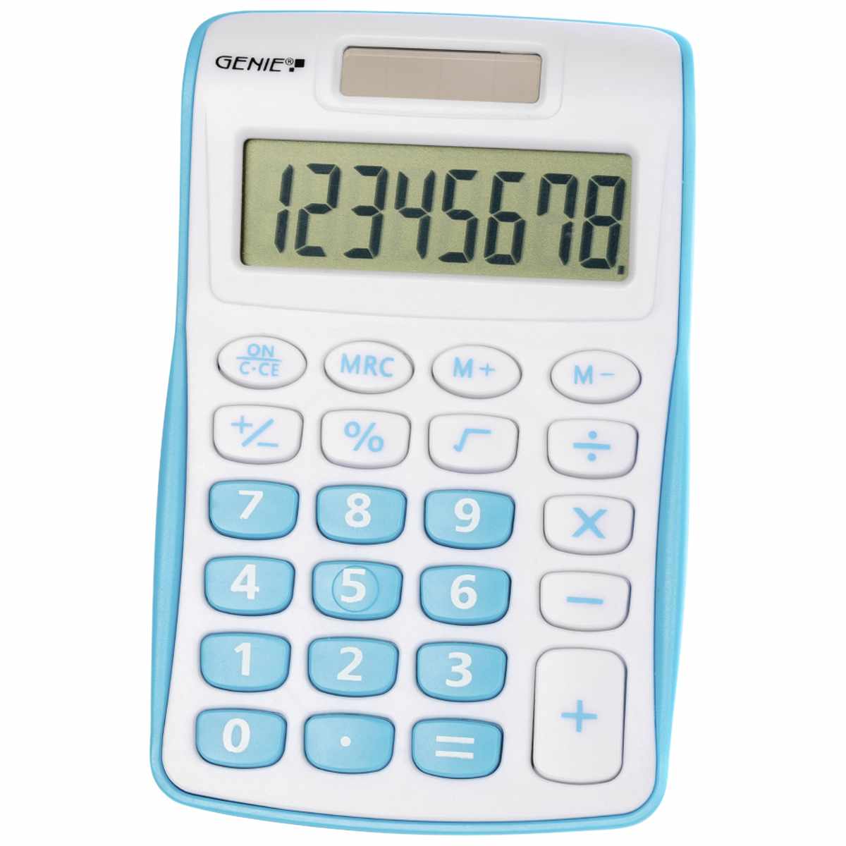 GENIE 120B Taschenrechner blau 8-stellig DUAL-Power