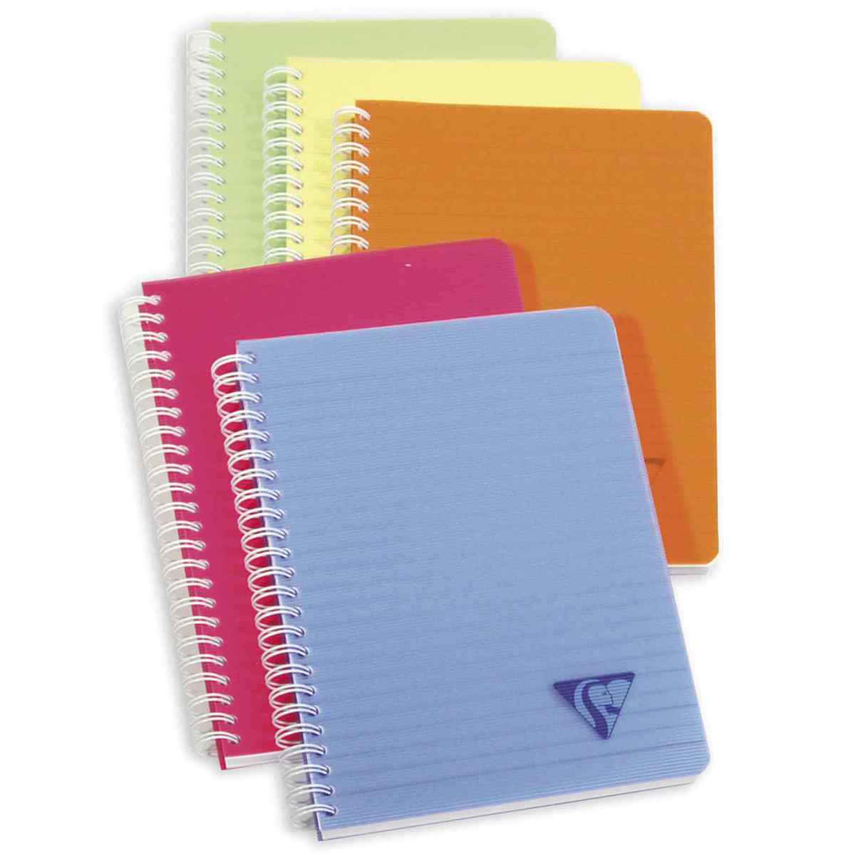 CLAIREFONTAINE Spiralbuch A5 Linicolor kariert 90 Blatt