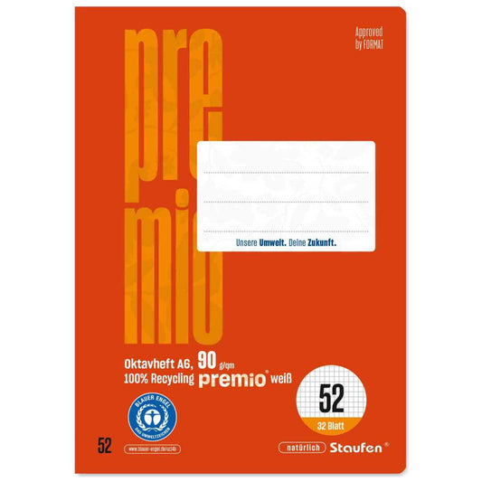 STAUFEN Premio Oktavheft A6 32 Blatt 90g 5mm kariert
