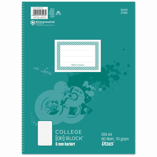 STAUFEN Collegeblock A4 80 Blatt kariert LIN 22
