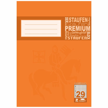 STAUFEN Premium Block A4 50 Blatt rautiert LIN 29 gelocht