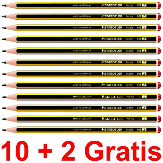 STAEDTLER Bleistift Noris 120 Nr. 2 HB SPARPACK 10+2 Gratis