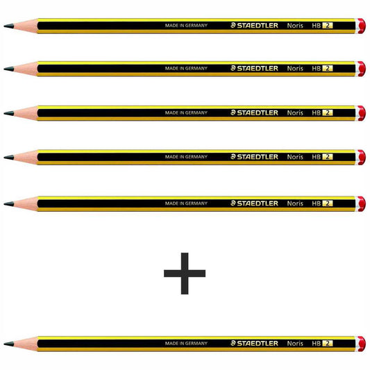 STAEDTLER Bleistift Noris 120 Nr. 2 HB SPARPACK 5+1 Gratis