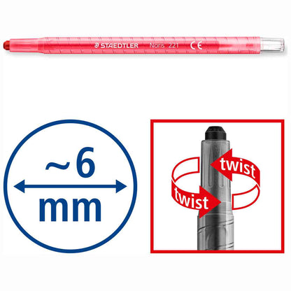 STAEDTLER Wachsmalkreide Wachs Twister 221NWP12 12 Stück