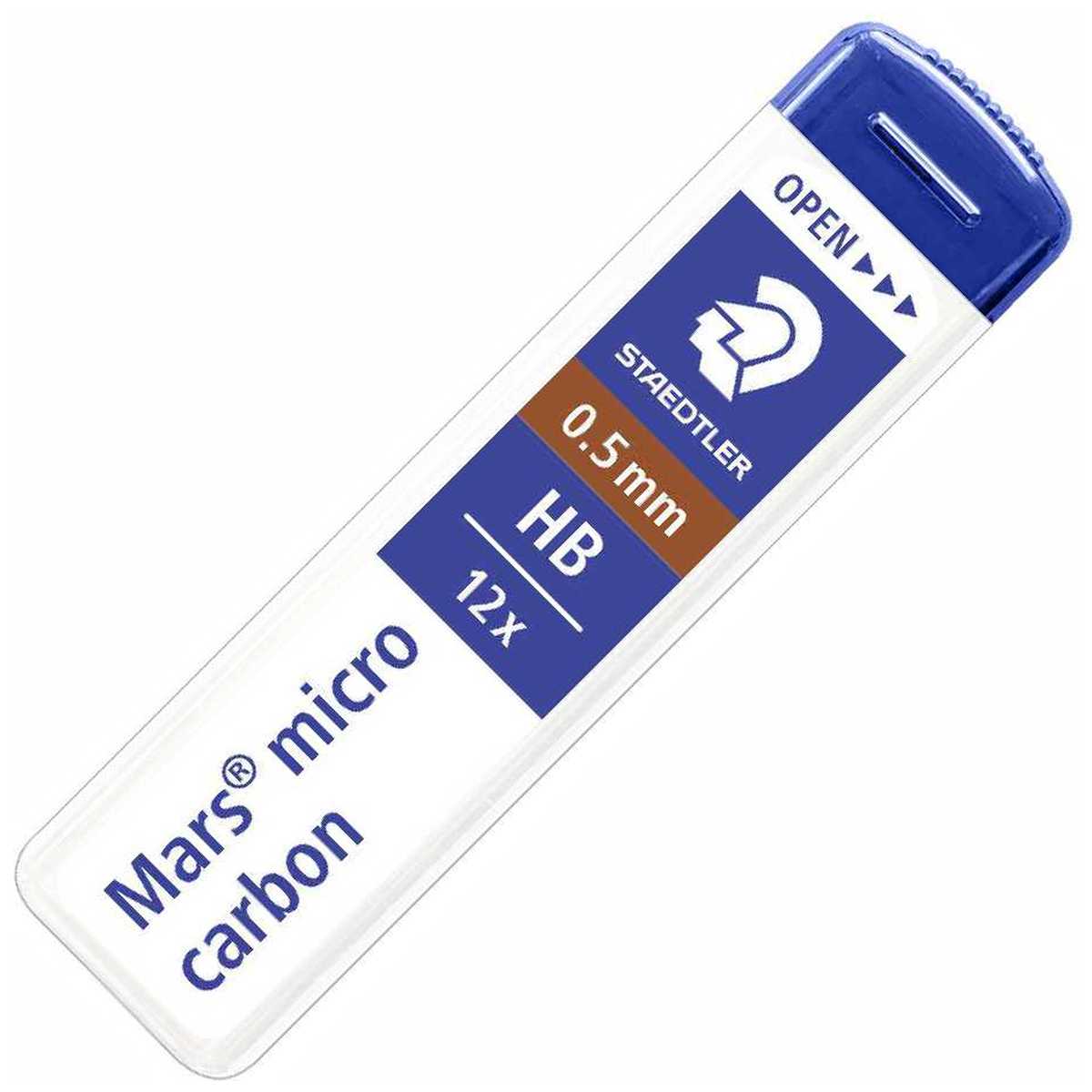 STAEDTLER Druckbleistiftmine 0,5mm HB 12 Stück