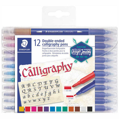 STAEDTLER Fasermaler 3005 TB12 Calligraph duo 12 Farben