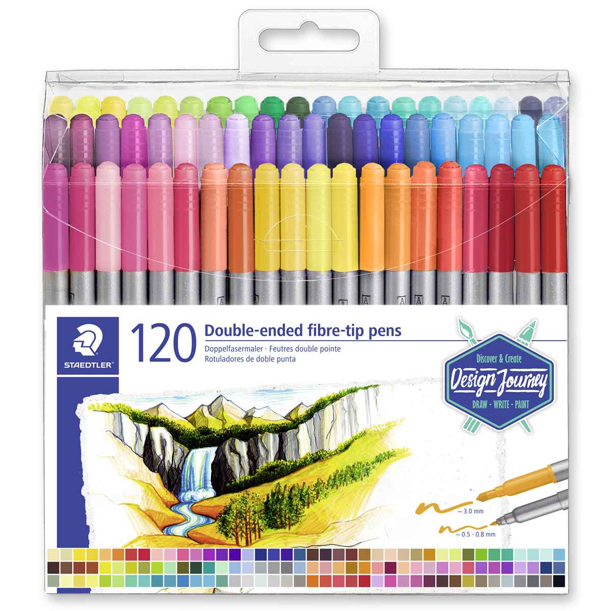 STAEDTLER Fasermaler duo 3200 TB120 - 120 Farben