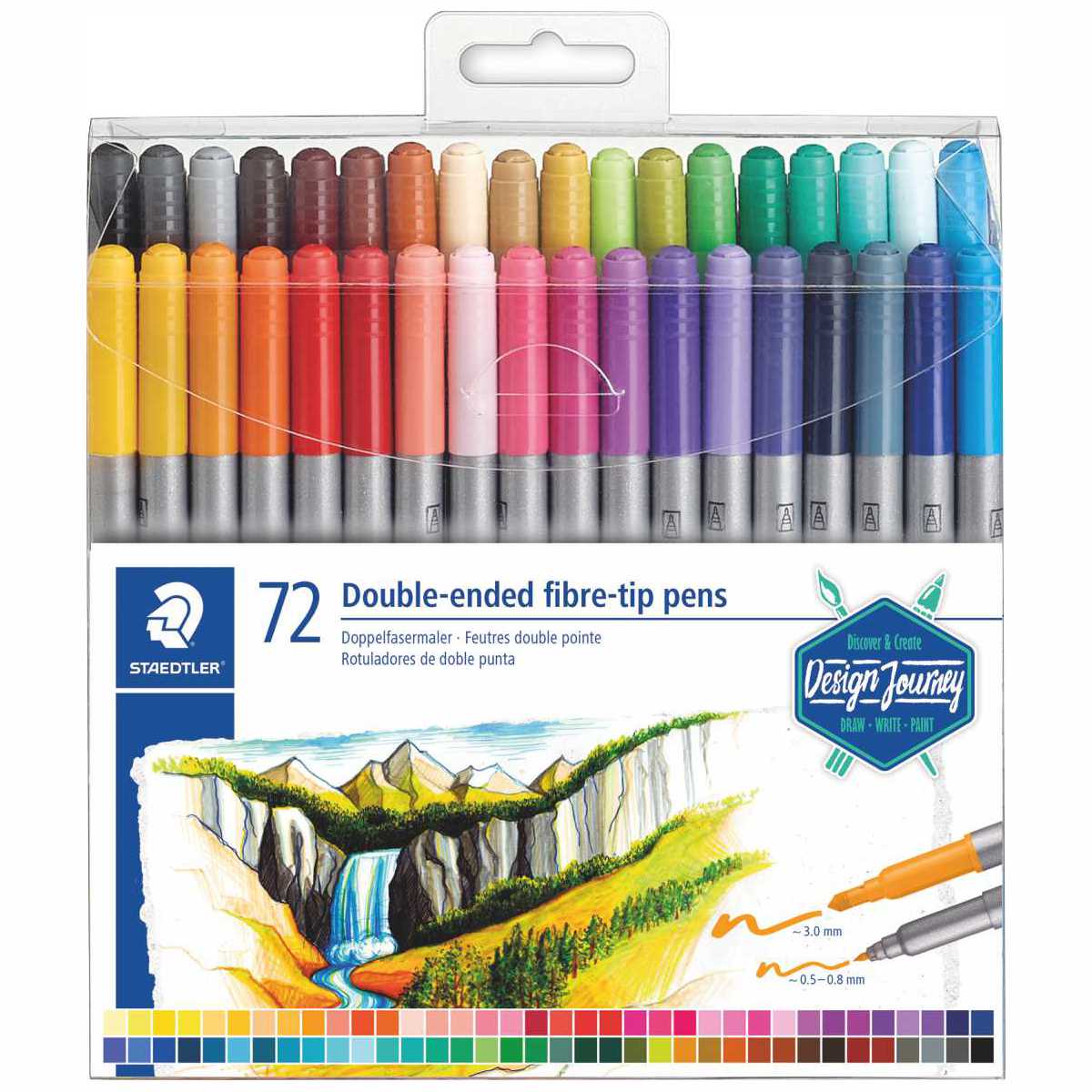 STAEDTLER Fasermaler duo 3200 TB72 - 72 Farben