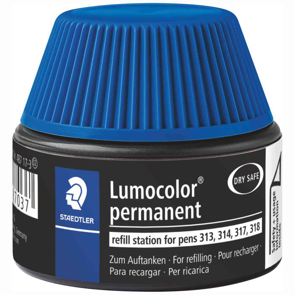 STAEDTLER Refill Station / Nachfülltinte 487 17 für Lumocolor permanent blau