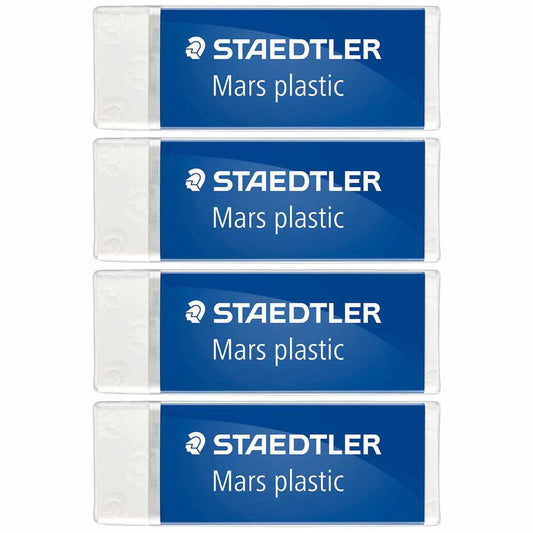 STAEDTLER Radiergummi Mars plastic weiß 4 Stück