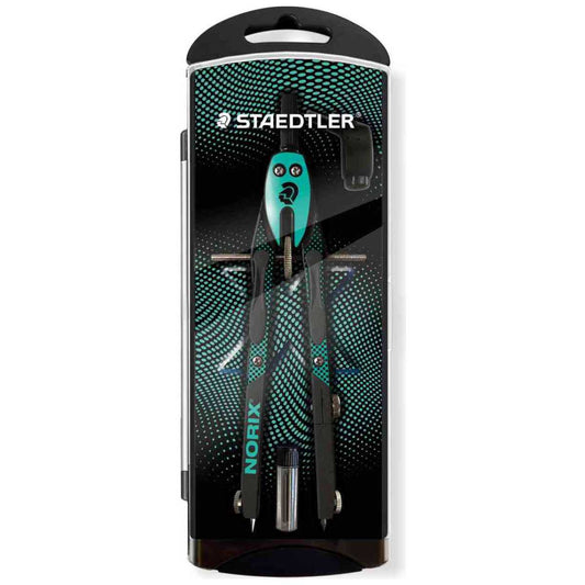 STAEDTLER Zirkel Set NORIX 555 grün + Minen + Adapter