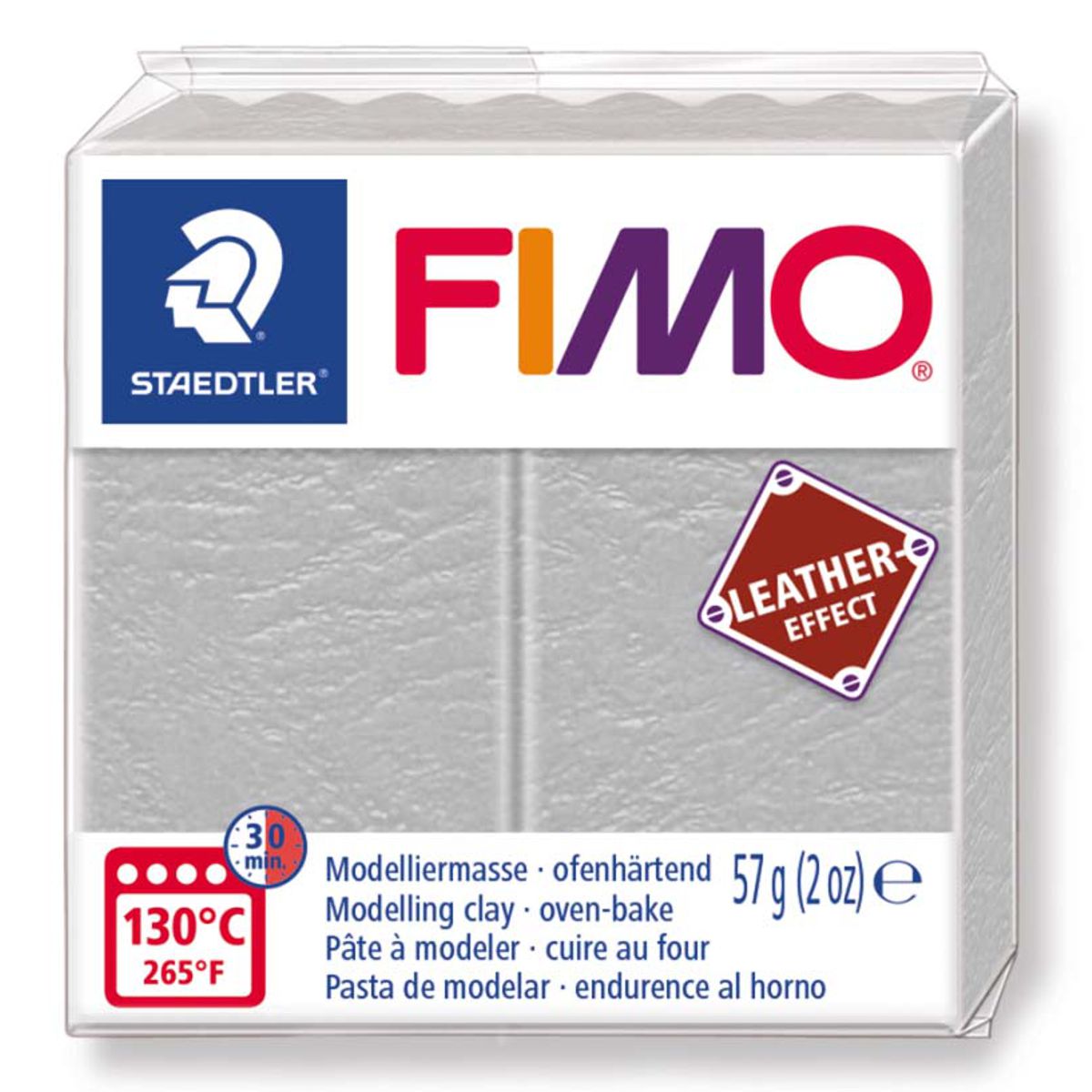 STAEDTLER Modelliermasse Fimo leather effect 57g 8010-809 taubengrau