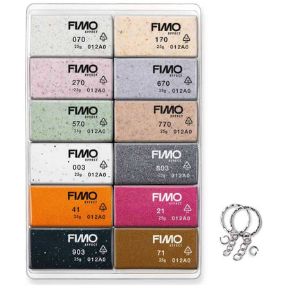 STAEDTLER Modelliermasse Fimo effect -Boho- 12 x 25g Sparpack 12 Farben