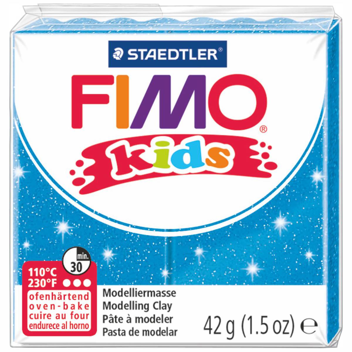 STAEDTLER Modelliermasse Fimo kids 42g 8030-312 blau glitter