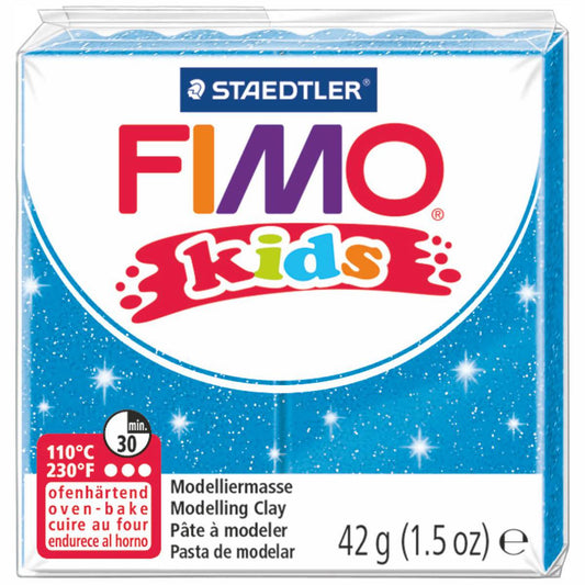 STAEDTLER Modelliermasse Fimo kids 42g 8030-312 blau glitter