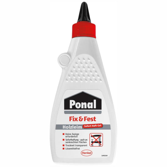 PONAL Holzleim Fix & Fest Sofort-Haft-Gel 500g Flasche P500F