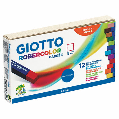 GIOTTO / LYRA Robercolor Tafelkreide eckig 12x12mm farbig bunt 12 Stück