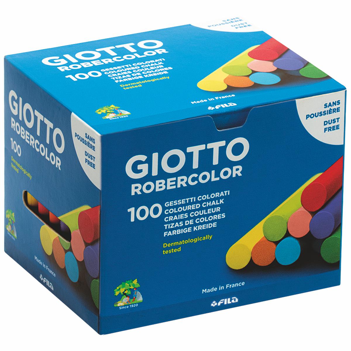GIOTTO / LYRA Tafelkreide 5390 rund 10mm farbig bunt 100 Stück, Länge 80mm