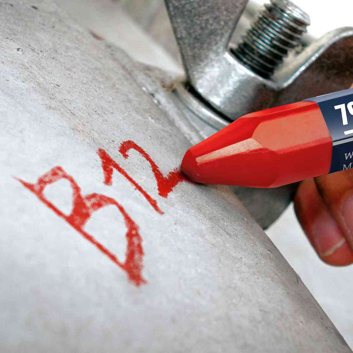LYRA Wachs-Signierkreide 798 Profi rot D=12mm 12 Stück
