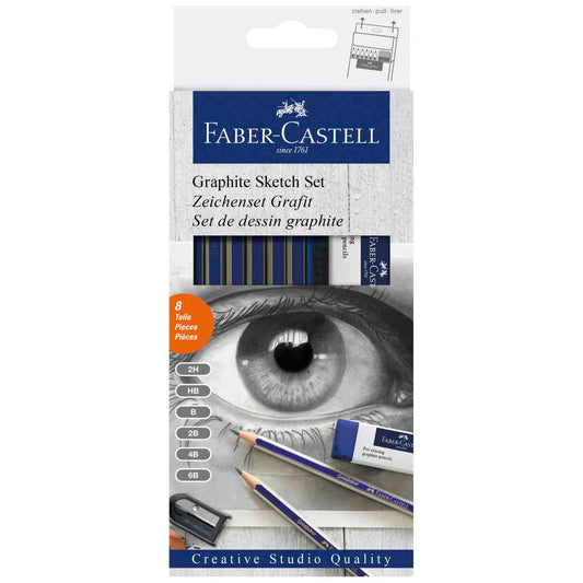 FABER CASTELL Goldfaber Bleistift Zeichenset 8-teilig