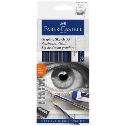 FABER CASTELL Goldfaber Bleistift Zeichenset 8-teilig